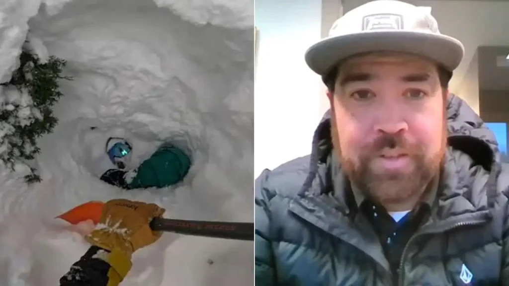 skier saves snowboarder full video