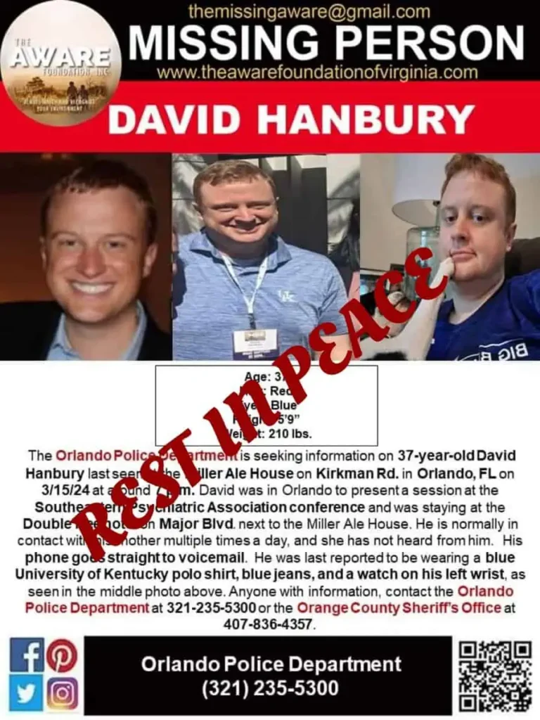 David Hanbury Missing Orlando