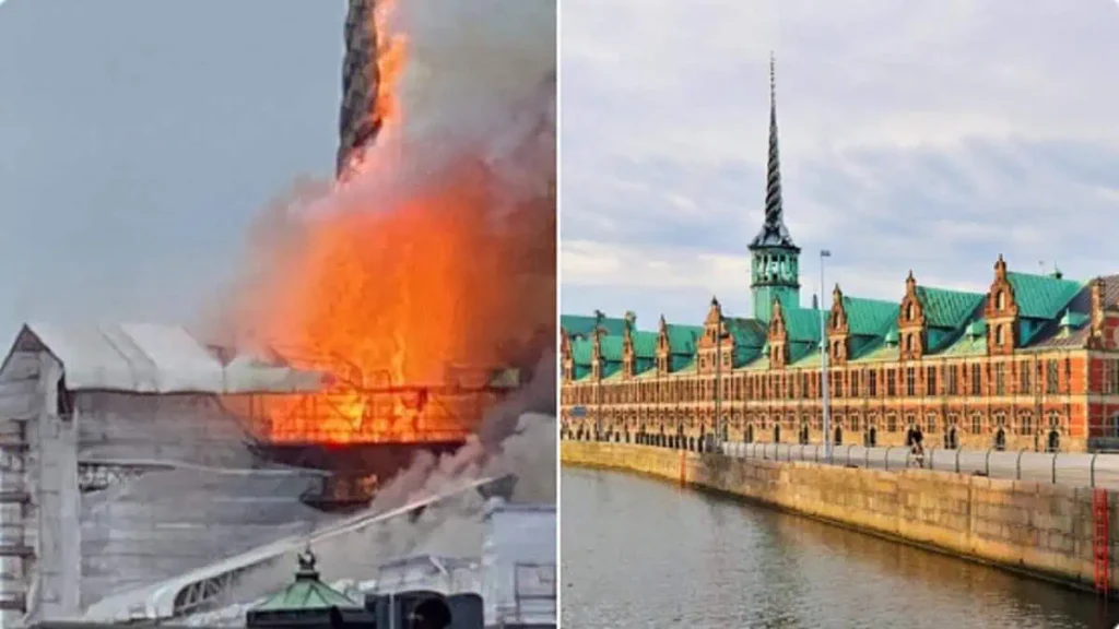 Denmark Stock Exchange Fire Video